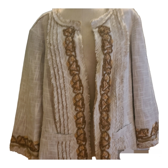 Coldwater Creek, Cotton Linen Jacket Size 22. - Picture 3 of 11